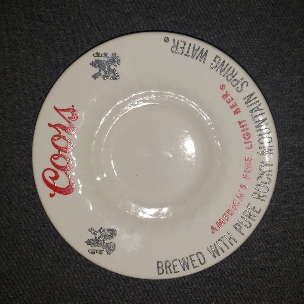 Coors America's Fine Light Beer Ceramic Coin Dish / Ashtray 6"